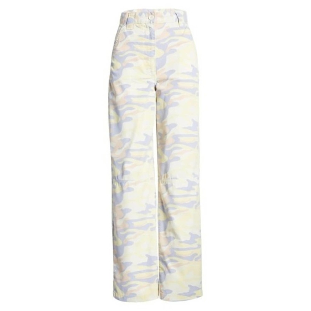 Topshop Pastel Camo Wide Leg Pants - Picture 3 of 7